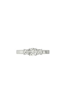 14Kt White Gold Ring With Glimmer Lab Grown Diamonds