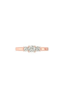 14Kt Rose Gold Ring With Vivid Lab Grown Diamonds