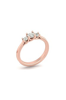 14Kt Rose Gold Ring With Vivid Lab Grown Diamonds