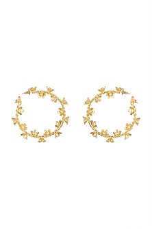 Gold Plated Handcrafted Hoop Earrings