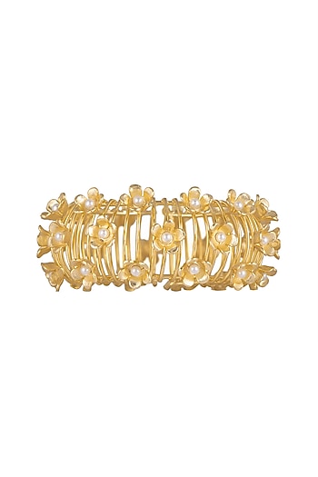 Gold Plated Handcrafted Pearl Bracelet