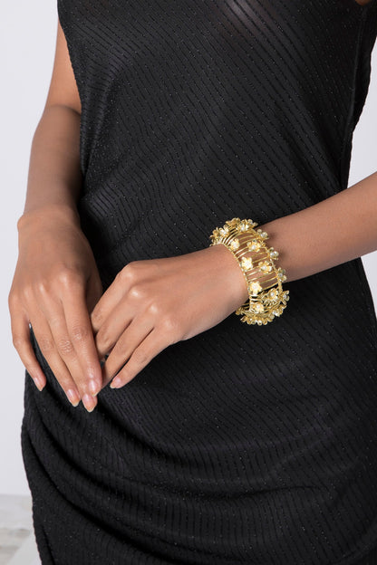 Gold Plated Handcrafted Pearl Bracelet