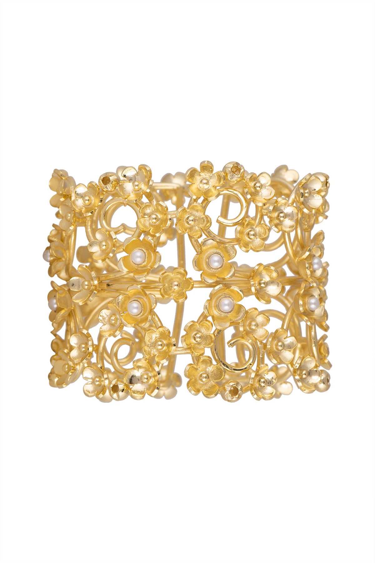 Gold Plated Handcrafted Pearl Bracelet