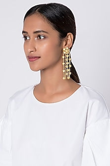 Gold Plated Detachable Dangler Earrings