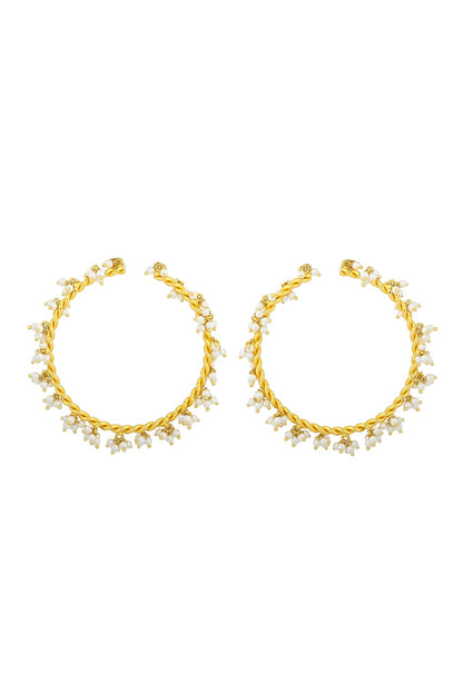 Gold Plated Handcrafted Pearl Bangles