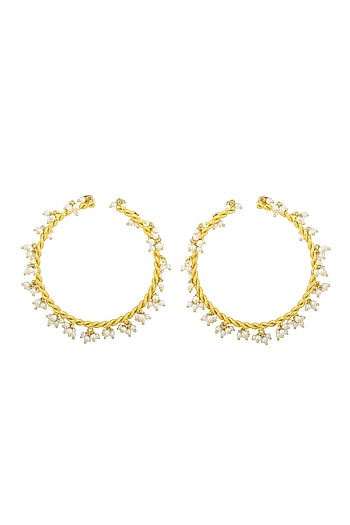 Gold Plated Handcrafted Pearl Bangles