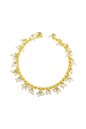 Gold Plated Handcrafted Pearl Bangles