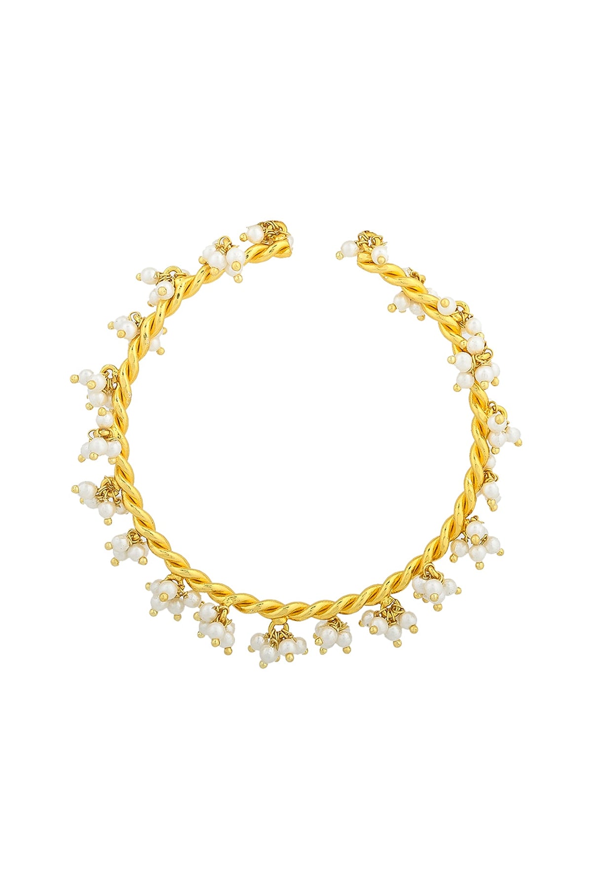 Gold Plated Handcrafted Pearl Bangles