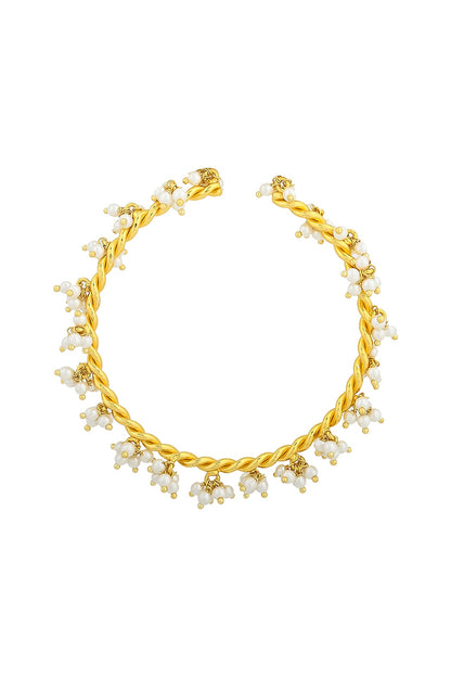 Gold Plated Handcrafted Pearl Bangles