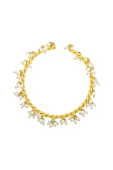 Gold Plated Handcrafted Pearl Bangles