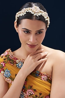 Moti & Dabka Hand Embroidered Hair Accessory