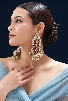 Zari & Dabka Hand Embroidered Dangler Earrings