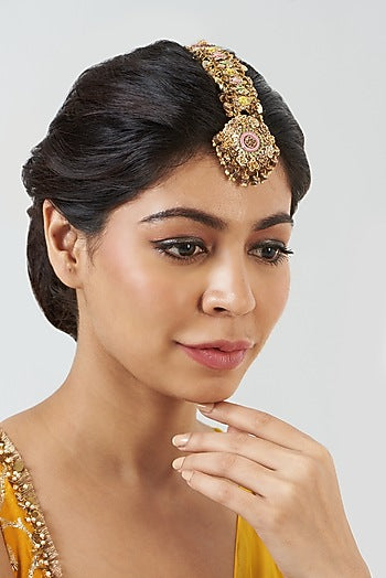 Maang Tikka With Resham Hand Embroidery