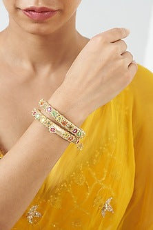 Hand Embroidered Bangles (Set Of 2)