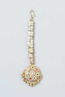 Resham Hand Embroidered Maang Tikka