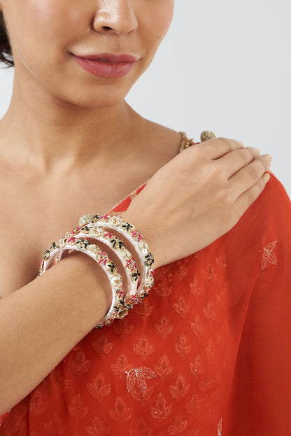 Hand Embroidered Bangles (Set Of 3)