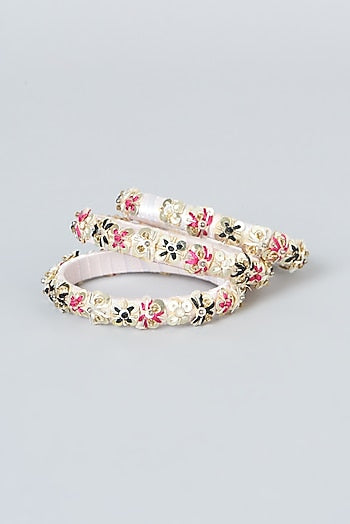 Hand Embroidered Bangles (Set Of 3)