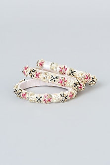 Hand Embroidered Bangles (Set Of 3)