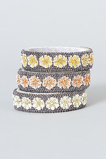 Hand Embroidered Bangles (Set Of 3)