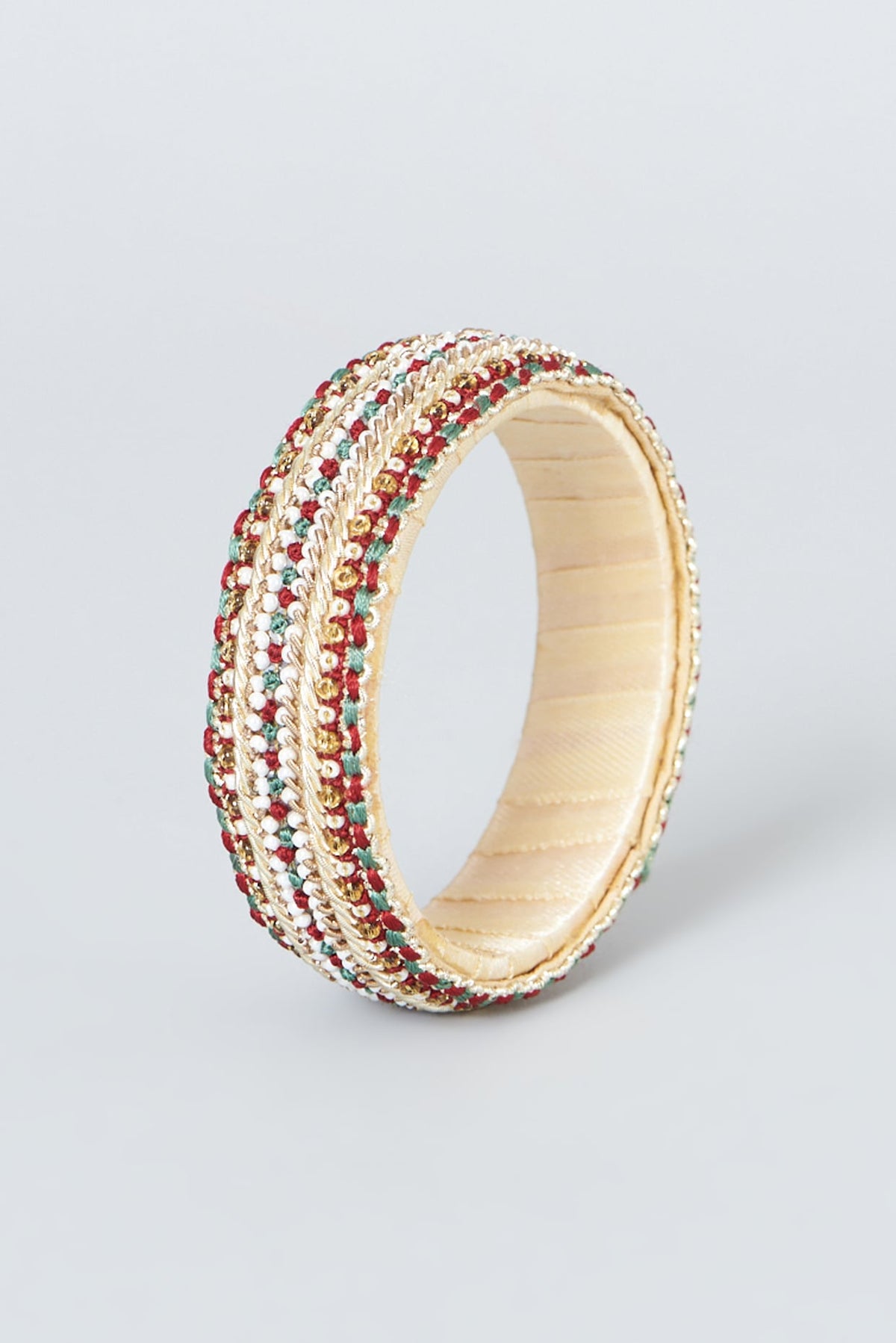Bangles With Hand Embroidery (Set Of 3)