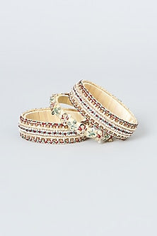Bangles With Hand Embroidery (Set Of 3)