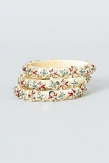Resham Embroidered Bangles (Set Of 3)