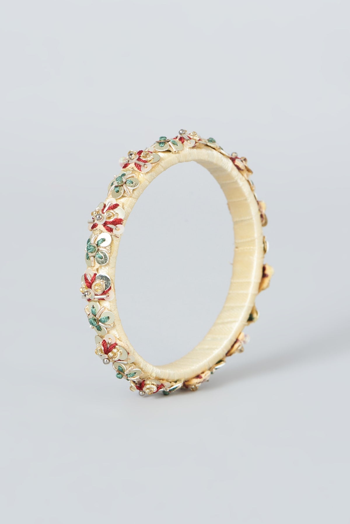 Resham Embroidered Bangles (Set Of 3)