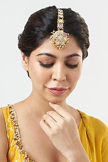 Dabka Hand Embroidered Maang Tikka