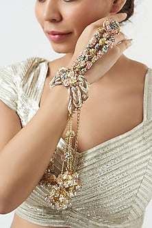 Brass Hand Harness With Hand Embroidery
