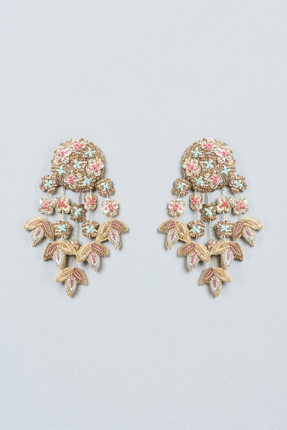 Hand Embroidered Dangler Earrings