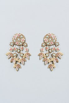 Hand Embroidered Dangler Earrings