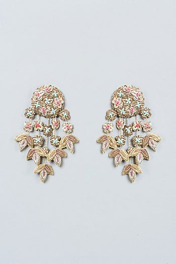 Hand Embroidered Dangler Earrings