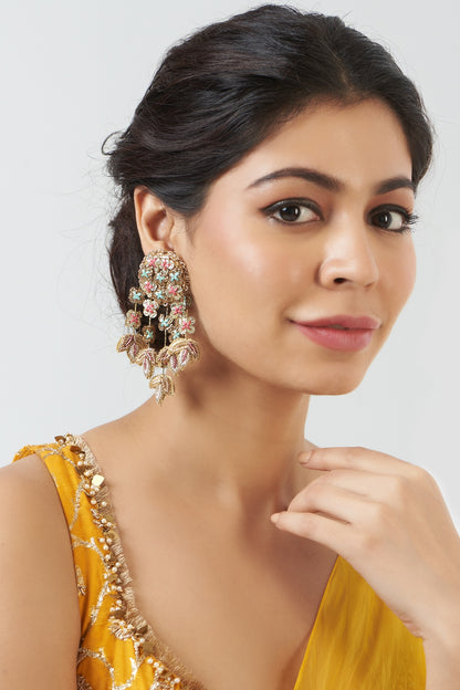 Hand Embroidered Dangler Earrings