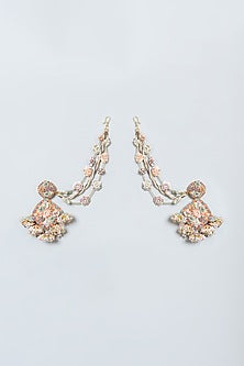 Dangler Earrings With Hand Embroidery