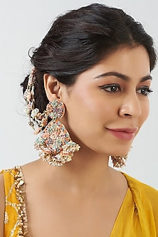 Dangler Earrings With Hand Embroidery