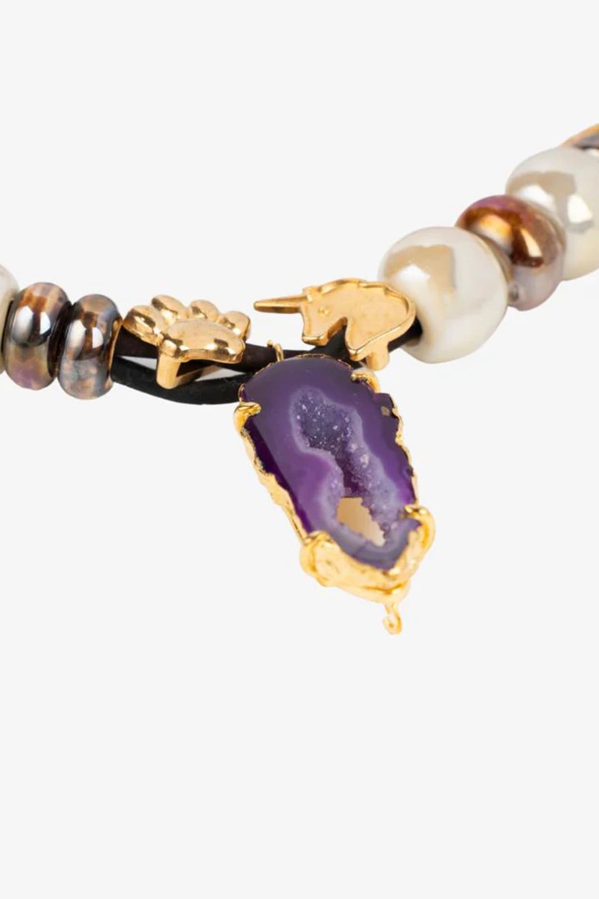 Purple Ceramic Handmade Necklace