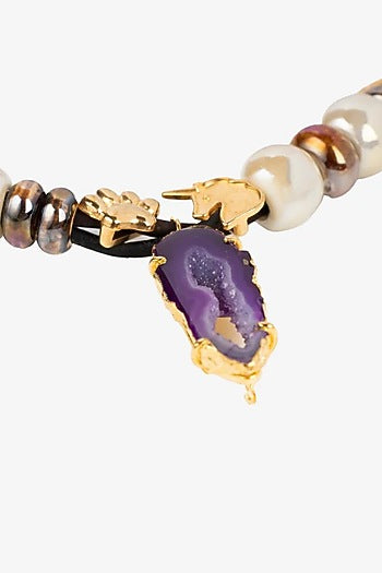 Purple Ceramic Handmade Necklace