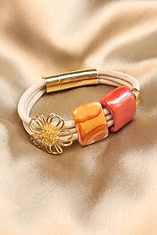 White Handcrafted Cork Bracelet