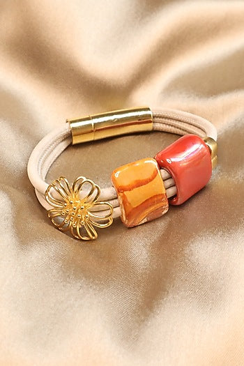White Handcrafted Cork Bracelet