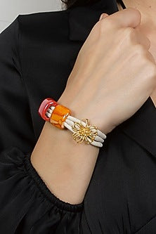 White Handcrafted Cork Bracelet