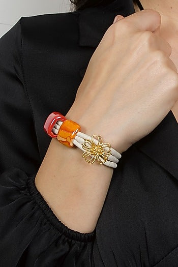 White Handcrafted Cork Bracelet