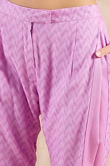 Purple Herringbone Trousers