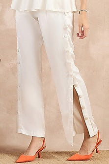 White Herringbone Co-Ord Set