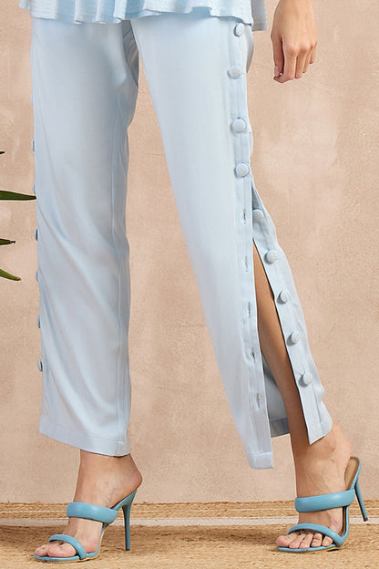 Sky Blue Herringbone Co-Ord Set