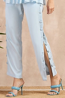 Sky Blue Herringbone Co-Ord Set
