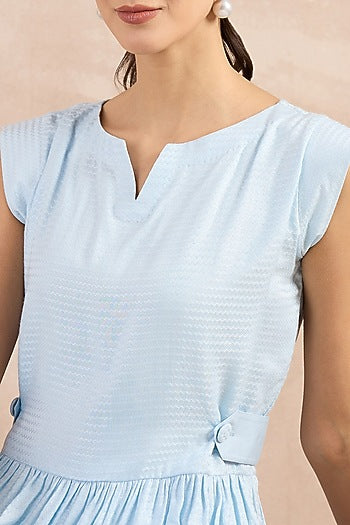 Sky Blue Herringbone Co-Ord Set