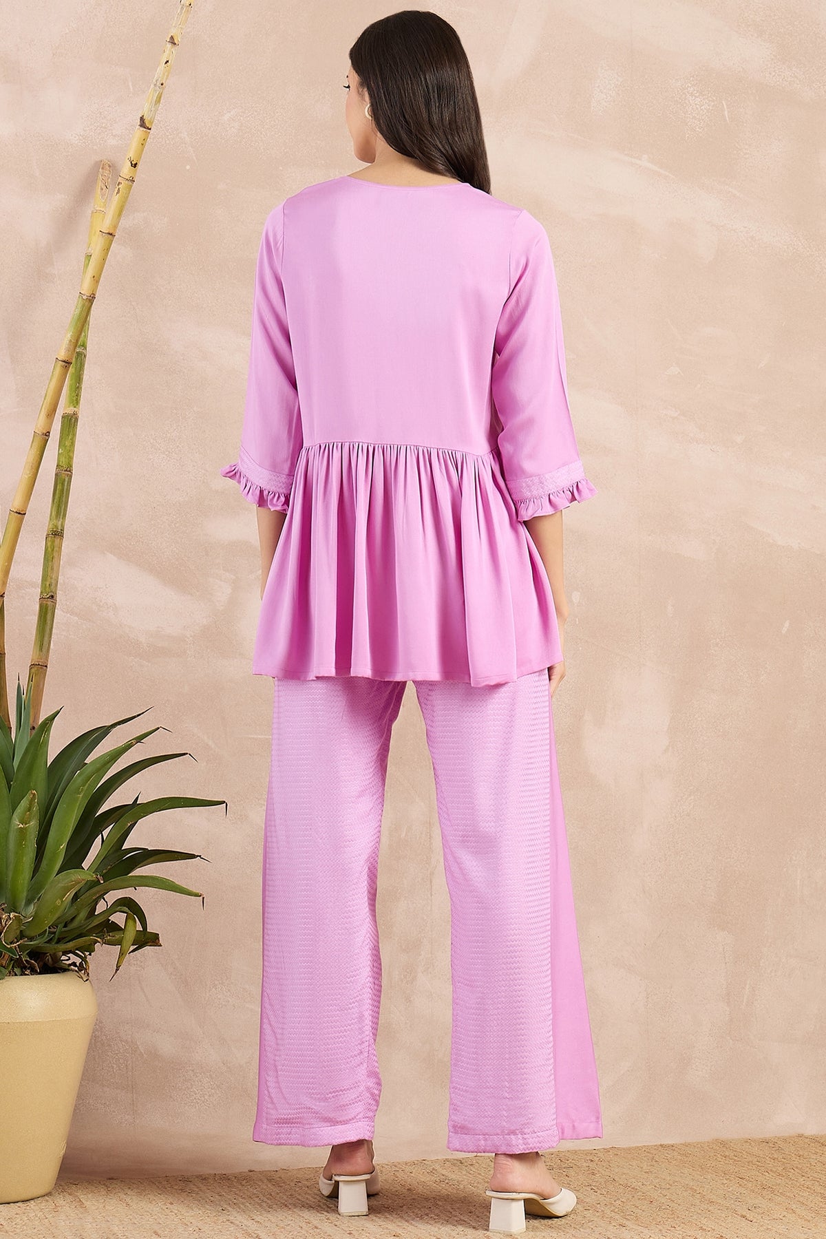 Purple Herringbone Co-Ord Set