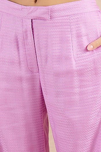 Purple Herringbone Co-Ord Set