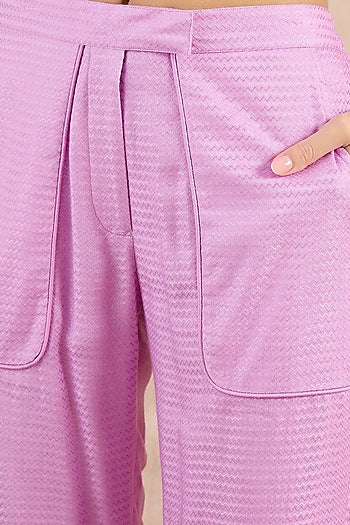 Purple Herringbone Co-Ord Set