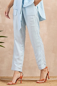 Sky Blue Herringbone Co-Ord Set